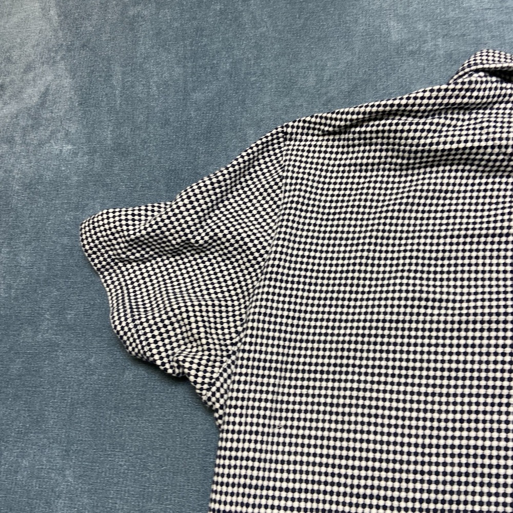 Ted Baker Polo Shirt Mens Small Navy White Geometric Print Golf Quarter Zip - Picture 13 of 13